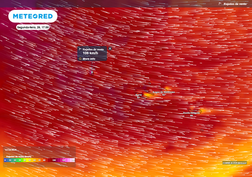 Tempestade Joseph nos A&ccedil;ores: vento at&eacute; 110 km/h e ondas de 7 a 9 metros nas pr&oacute;ximas horas e dias