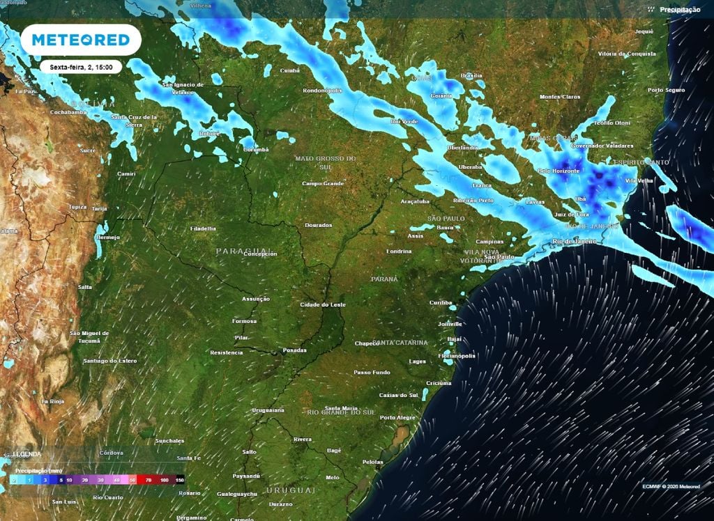 Chuva sexta-feira Chuvas concentradas no Sudeste do Brasil nesta sexta-feira (2), tempo fica firme na Região Sul, com chuvas pontuais e em fraca intensidade.
