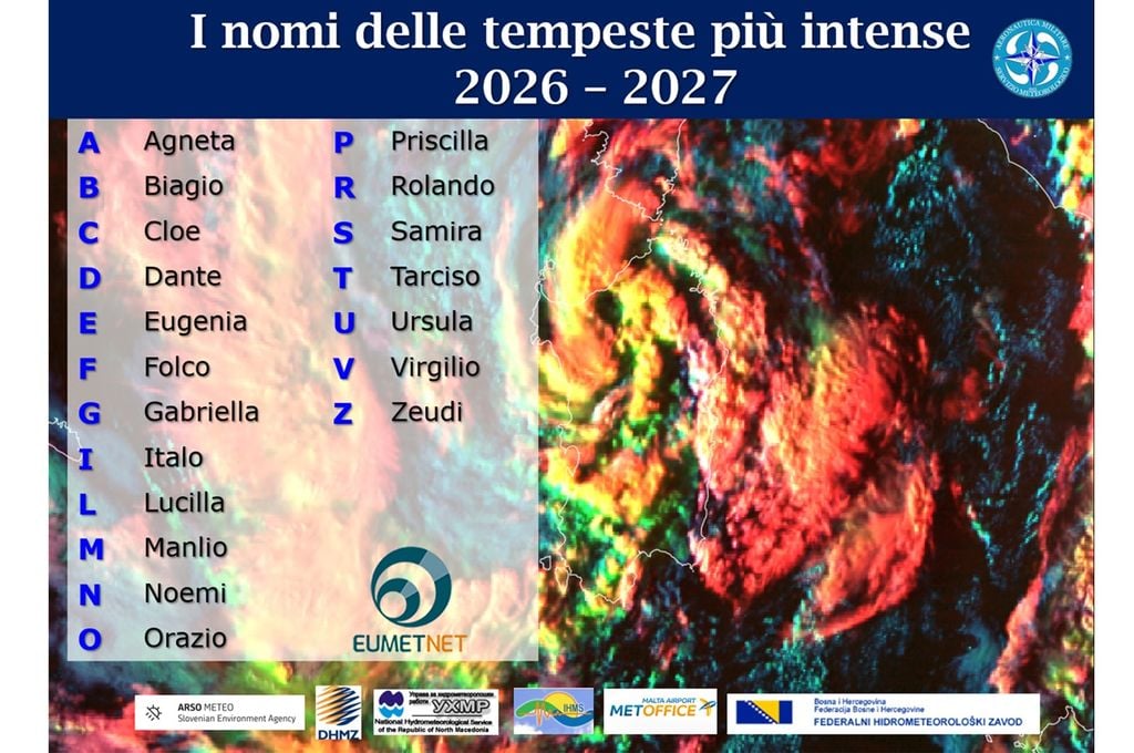 nomi tempeste 2026 2027 Italia I nomi delle tempeste 2026-2027 in Italia.