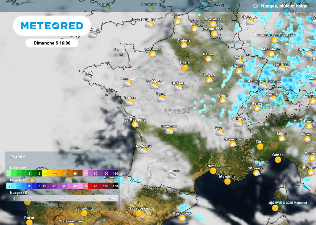 Un temps plus calme attendu dimanche avec le retour de belles éclaircies.