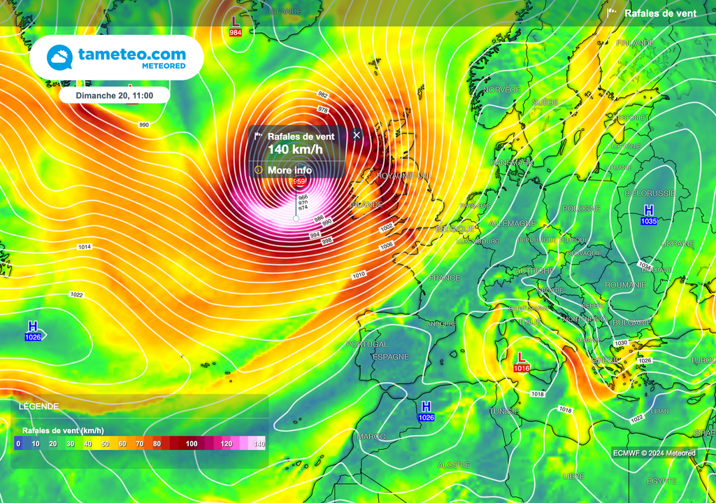 Renforcement des vents ce dimanche le long de la Manche à l'approche de la tempête Ashley. Renforcement des vents ce dimanche le long de la Manche à l'approche de la tempête Ashley.