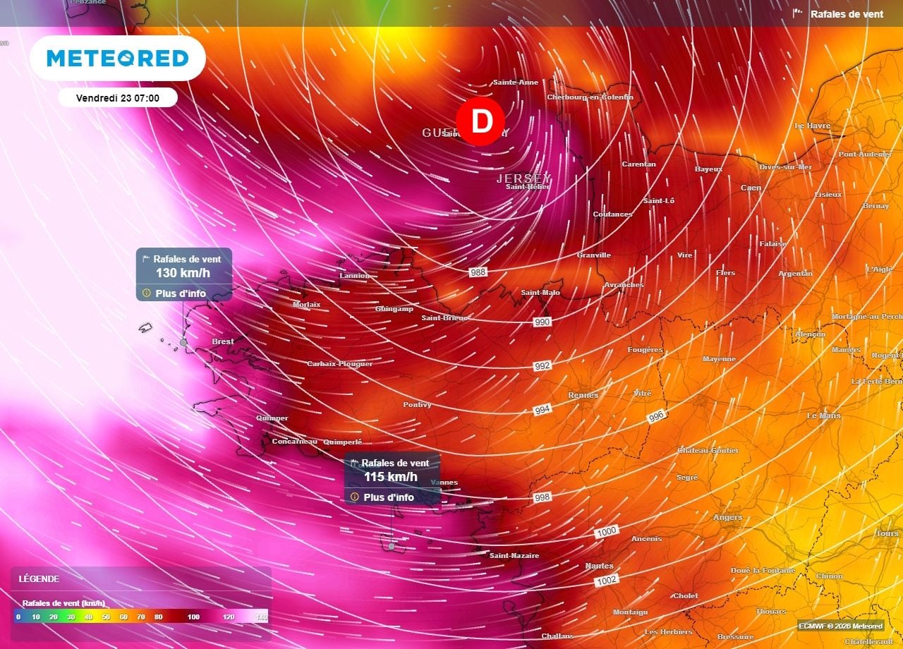 Tempête Austen : 5 départements en vigilance orange dès 22 heures ce jeudi, d'autres régions basculeront en alerte