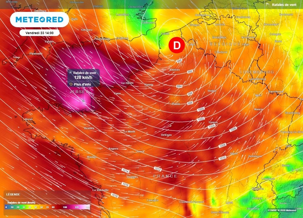 Les vents violents de la tempête Austen toucheront une grande partie de la moitié nord de la France