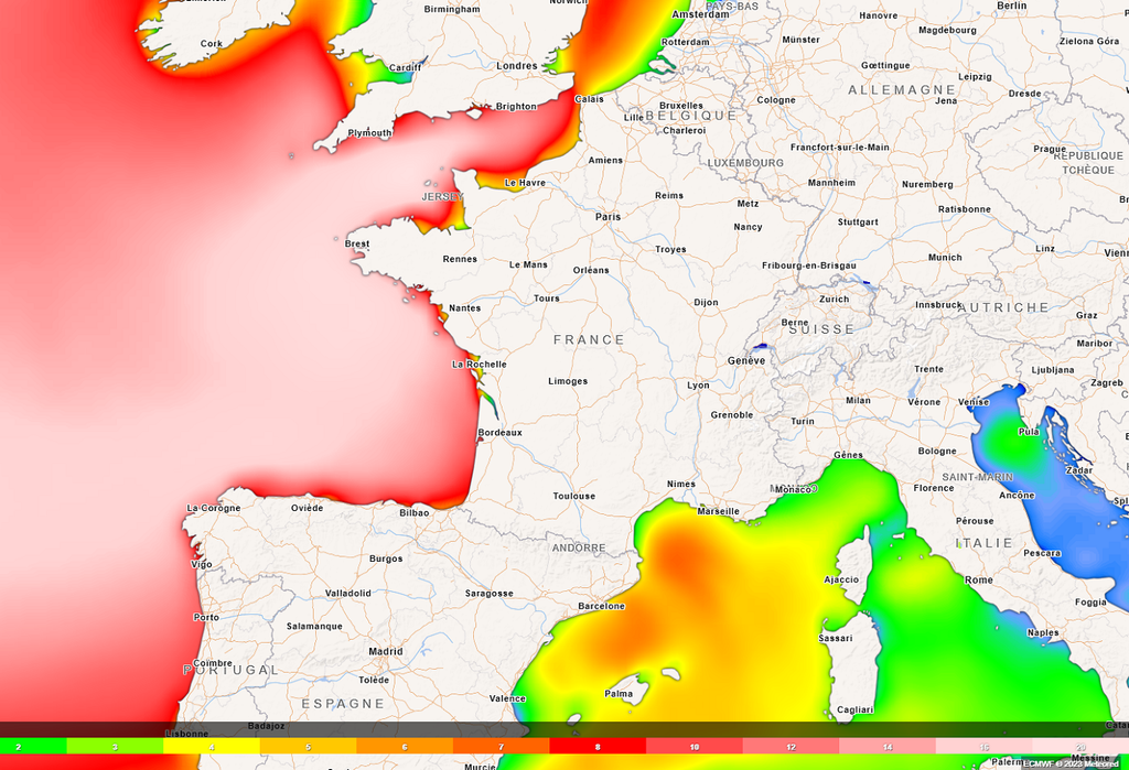 Jeudi matin, la conjugaison des fortes vagues, des vents violents et de la dépression va générer une importante surcote.