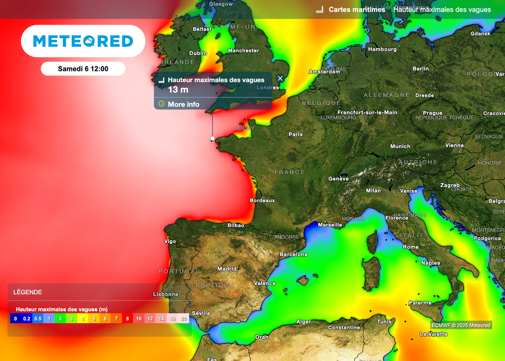 De puissantes vagues attendues au cours des prochaines heures !