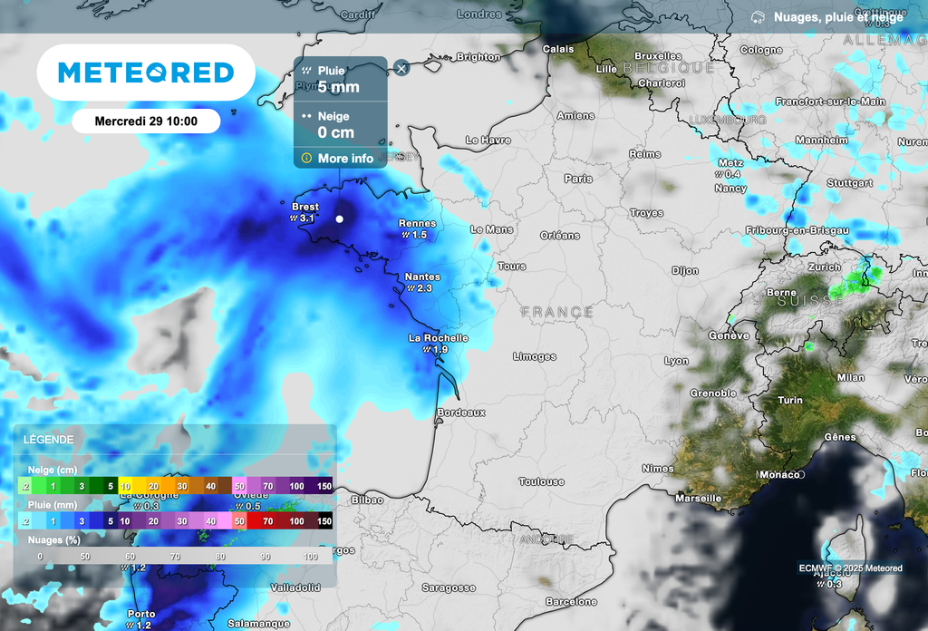 Nouvelle perturbation active ce mercredi dans le nord-ouest. Nouvelle perturbation active ce mercredi dans le nord-ouest.