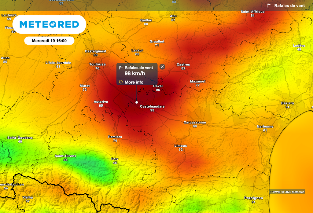 Rafales à près de 100 km/h ce mercredi après-midi ! Rafales à près de 100 km/h ce mercredi après-midi !