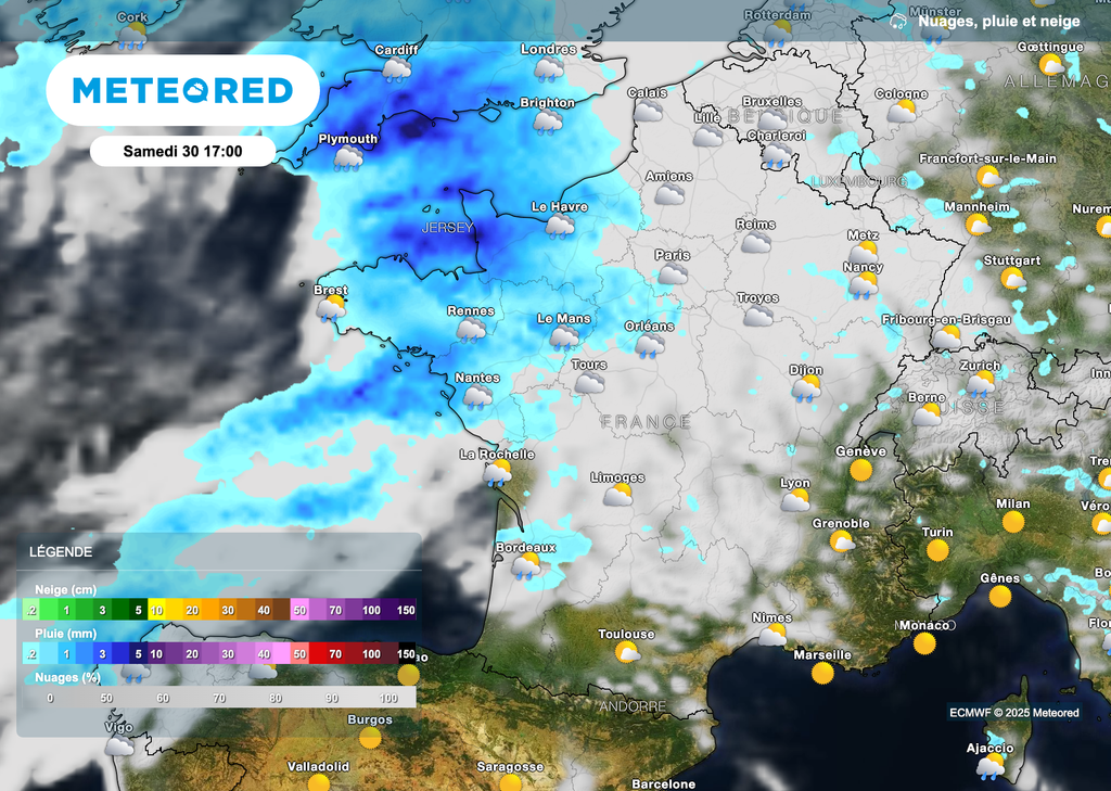 De nouvelles pluies attendues samedi dans le nord-ouest de la France.
