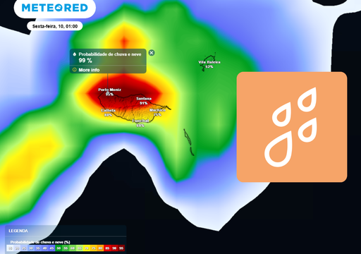 Tempo adverso na Madeira: aguaceiros, trovoada, vento forte e mar agitado; eis as 2 regi&otilde;es mais afetadas at&eacute; s&aacute;bado