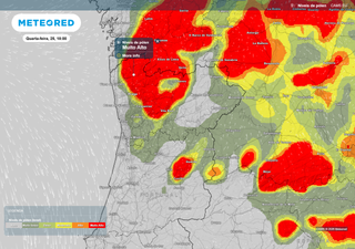 Tempo adverso no noroeste de Portugal Continental: aproximam-se fenómenos como chuva, poeiras do Saara e pólen