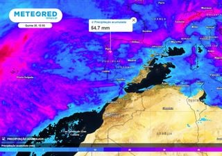 Tempo da próxima semana em Portugal: provável regresso da chuva associado aos ventos ábregos e às baixas pressões