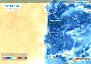 Tempo em Portugal a curto prazo com temperaturas diurnas até 9 ºC abaixo da média. (Mas o calor vai voltar em força!)