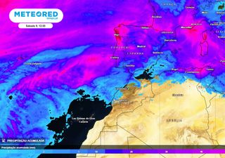 Tempo em Portugal esta semana: descida da temperatura seguida de rio atmosférico, chuva abundante e vento forte
