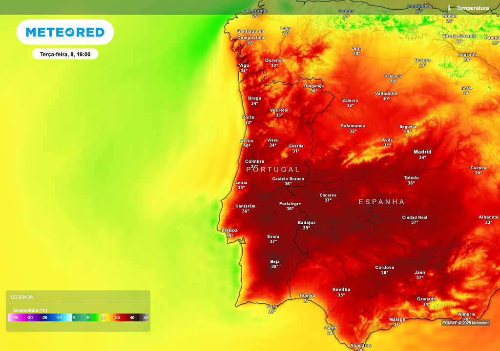 temperatura do ar à superfície temperatura do ar à superfície