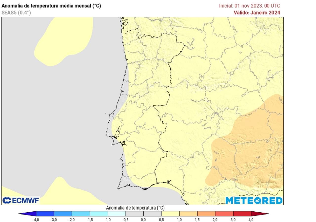 Tempo em Portugal este inverno, segundo a Meteored: mais quente do