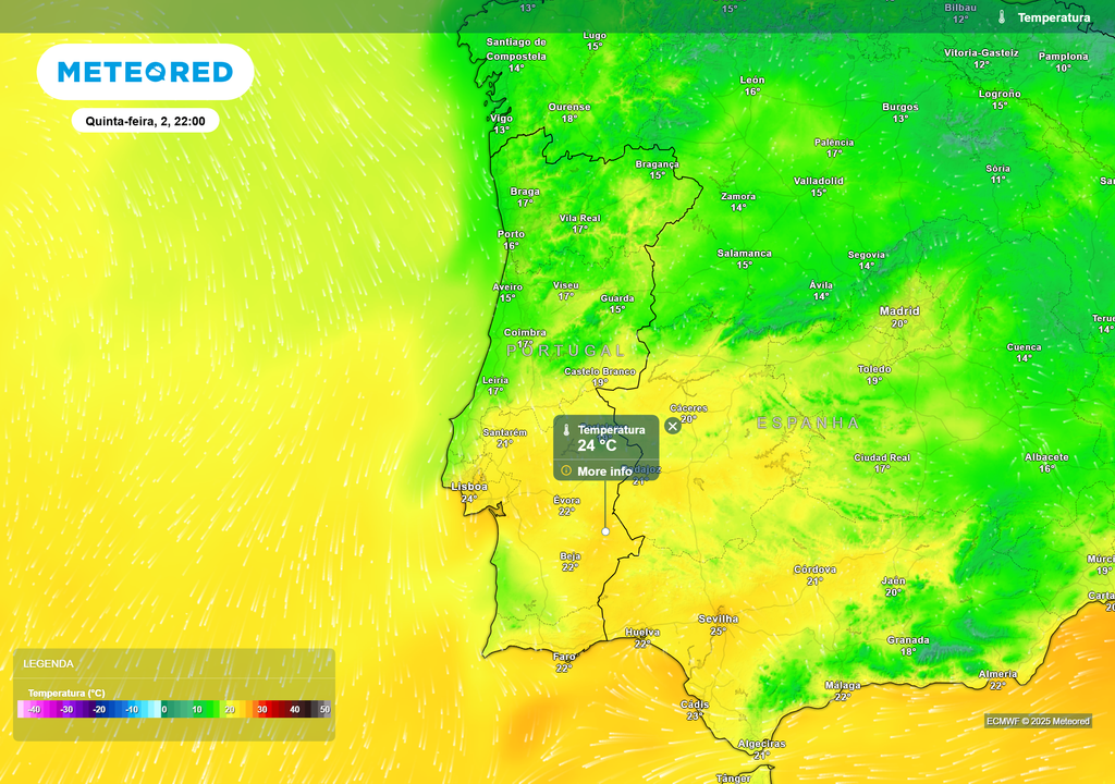 temperatura do ar à superfície temperatura do ar à superfície