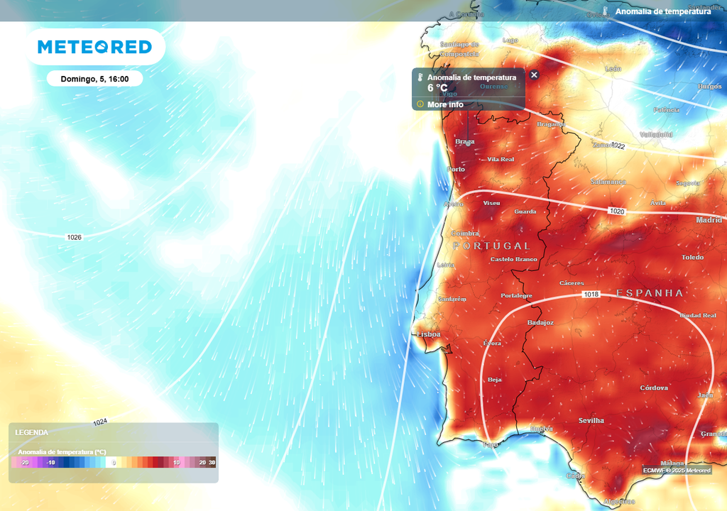 Mapa da anómalia da Temperatura Mapa da anómalia da Temperatura