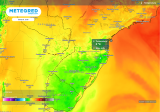 O tempo no Sul do Brasil: a região vai enfrentar intenso contraste térmico de temperaturas variando de 2°C a quase 40°C