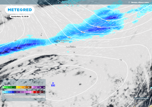 Tempo nos Arquip&eacute;lagos na pr&oacute;xima semana: A&ccedil;ores com chuva, vento e ondula&ccedil;&atilde;o; Madeira com aguaceiros