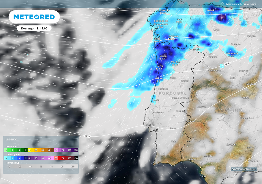 Mapa atmosférico: Chuva Mapa atmosférico: Chuva