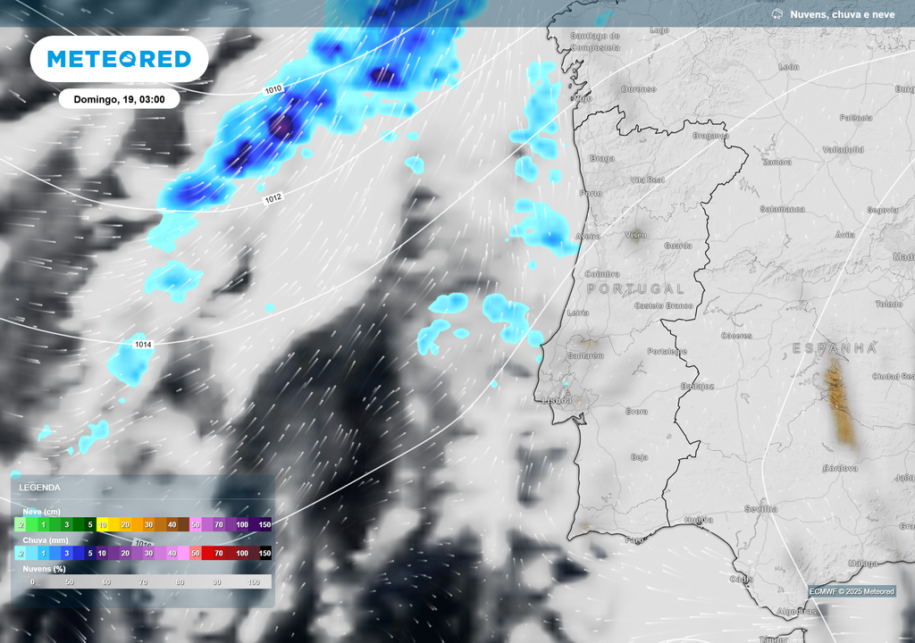 Mapa atmosférico: Nuvens Mapa atmosférico: Nuvens