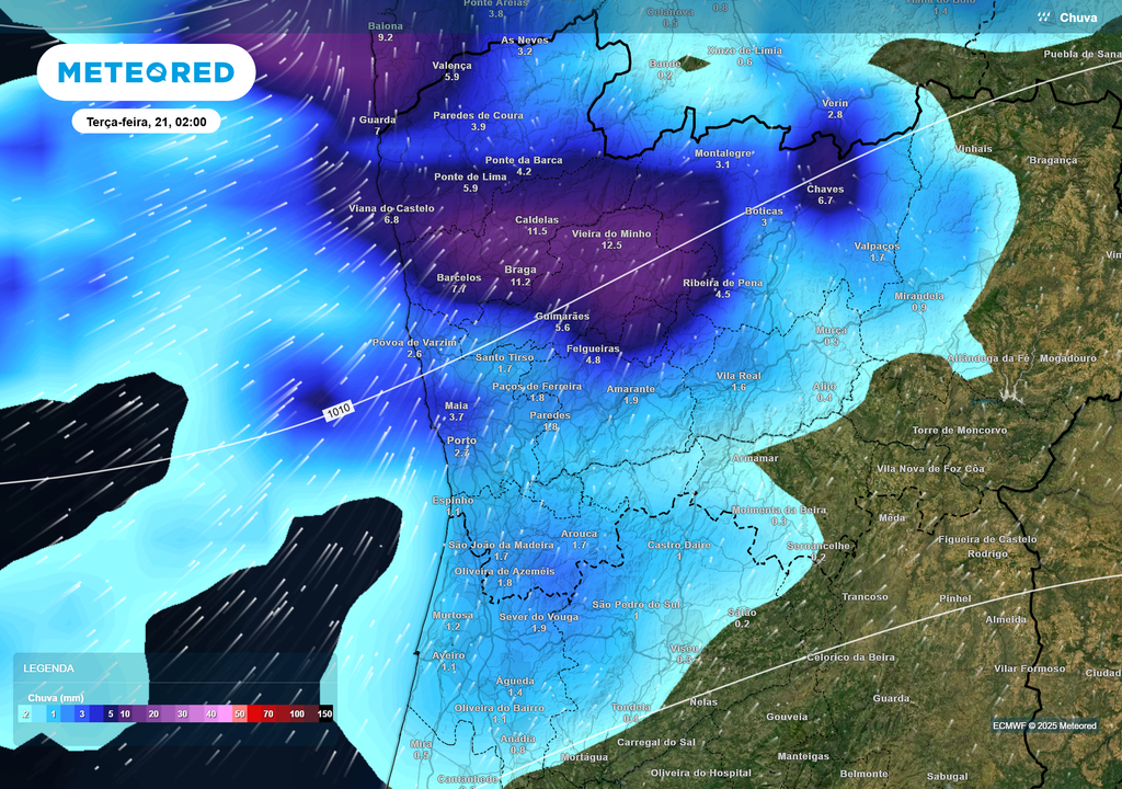 Mapa atmosférico: Chuva Mapa atmosférico: Chuva