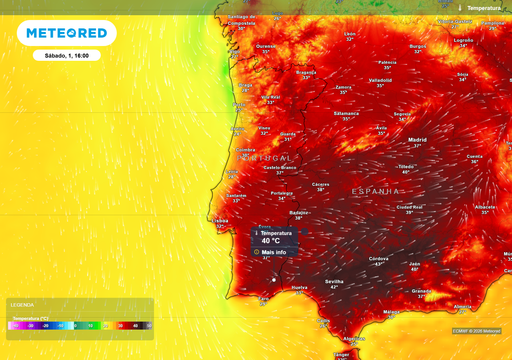 Tempo para o primeiro fim de semana de agosto: m&aacute;ximas at&eacute; 40 &deg;C antes de um domingo mais fresco