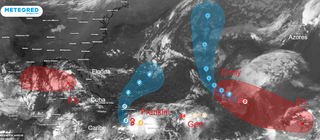 La temporada de huracanes se activa en el Atlántico con las tormentas tropicales Emily, Franklin y Gert