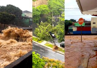 Temporais alagam diversas cidades em Minas Gerais