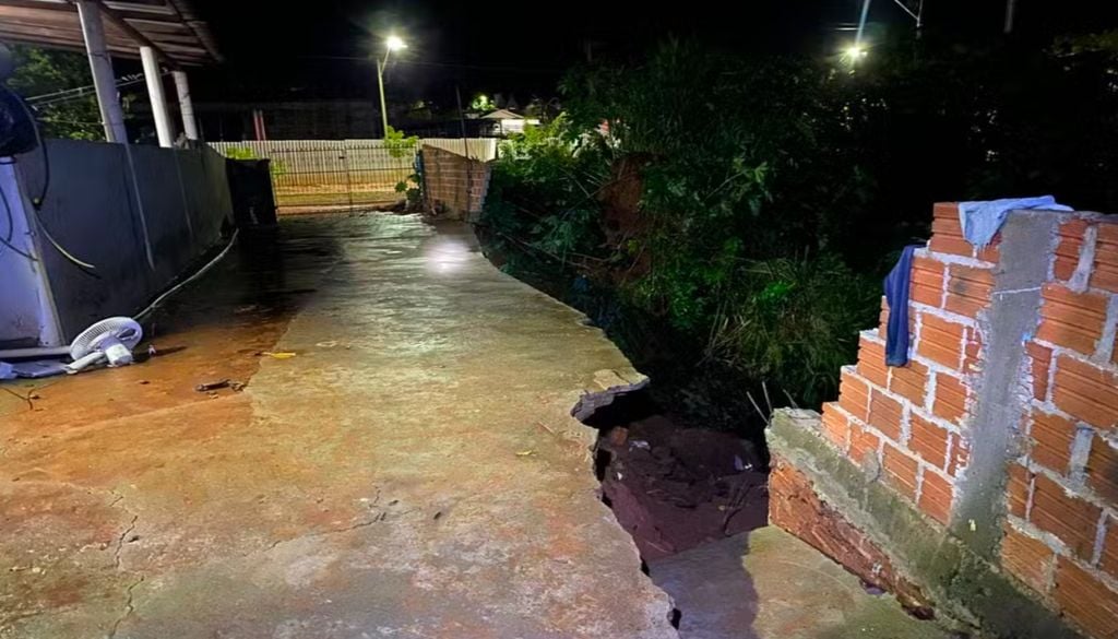 Avenida Duque de Caxias, em Iporã. — Foto: Defesa Civil de Iporã