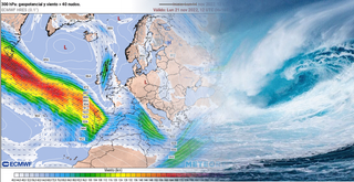 Temporal atlántico intenso con lluvia, nieve, viento y mala mar a la vista