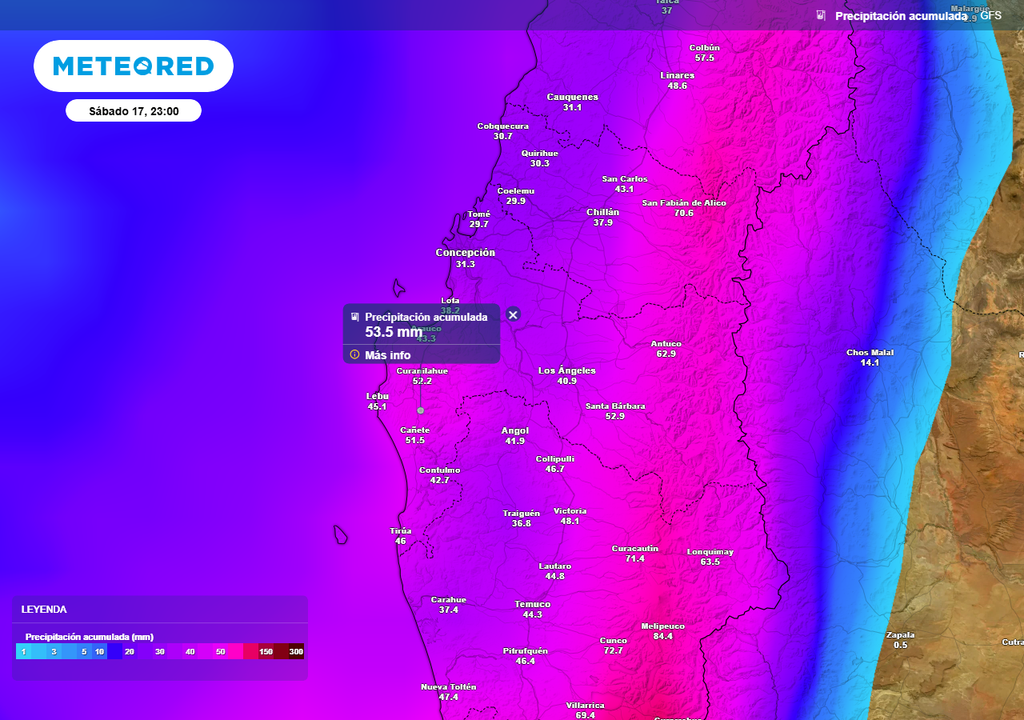 Temporal Región de Biobío, Meteored Chile