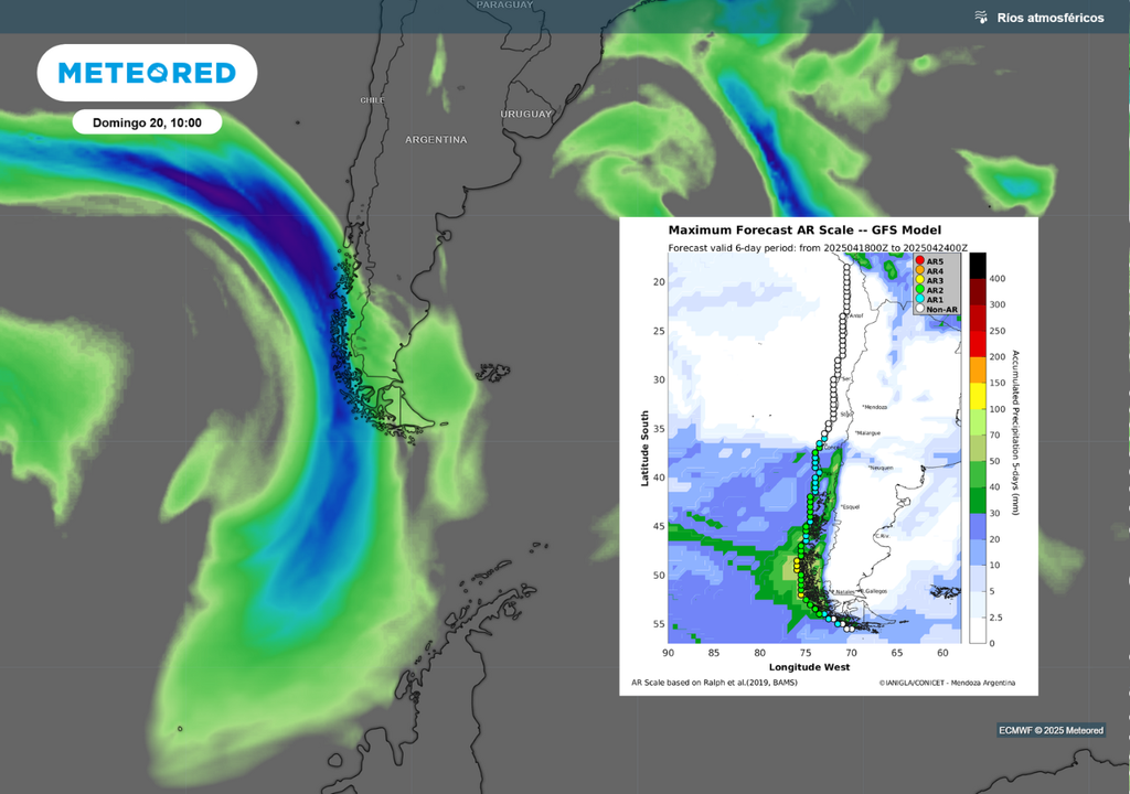 mapa de río atmosférico mapa de río atmosférico