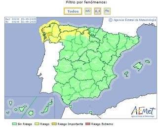 Temporal de lluvia, viento y mar en el noroeste peninsular