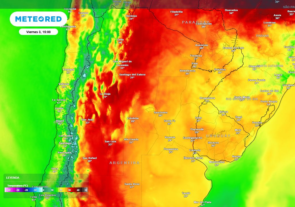 Temperaturas máximas