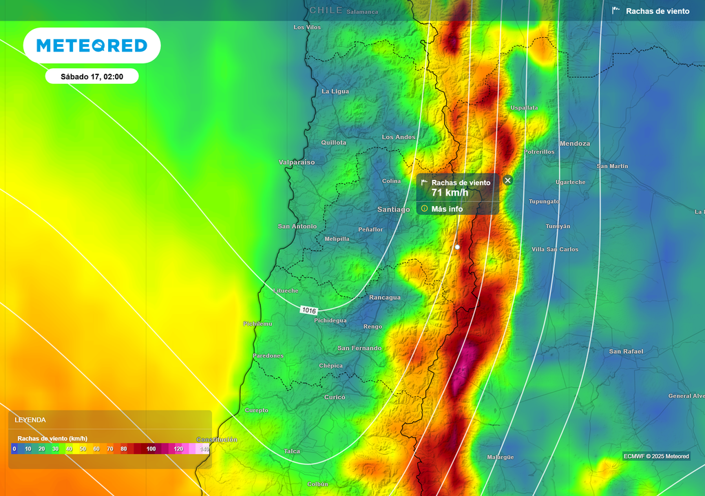 mapa de ráfagas de viento. mapa de ráfagas de viento.