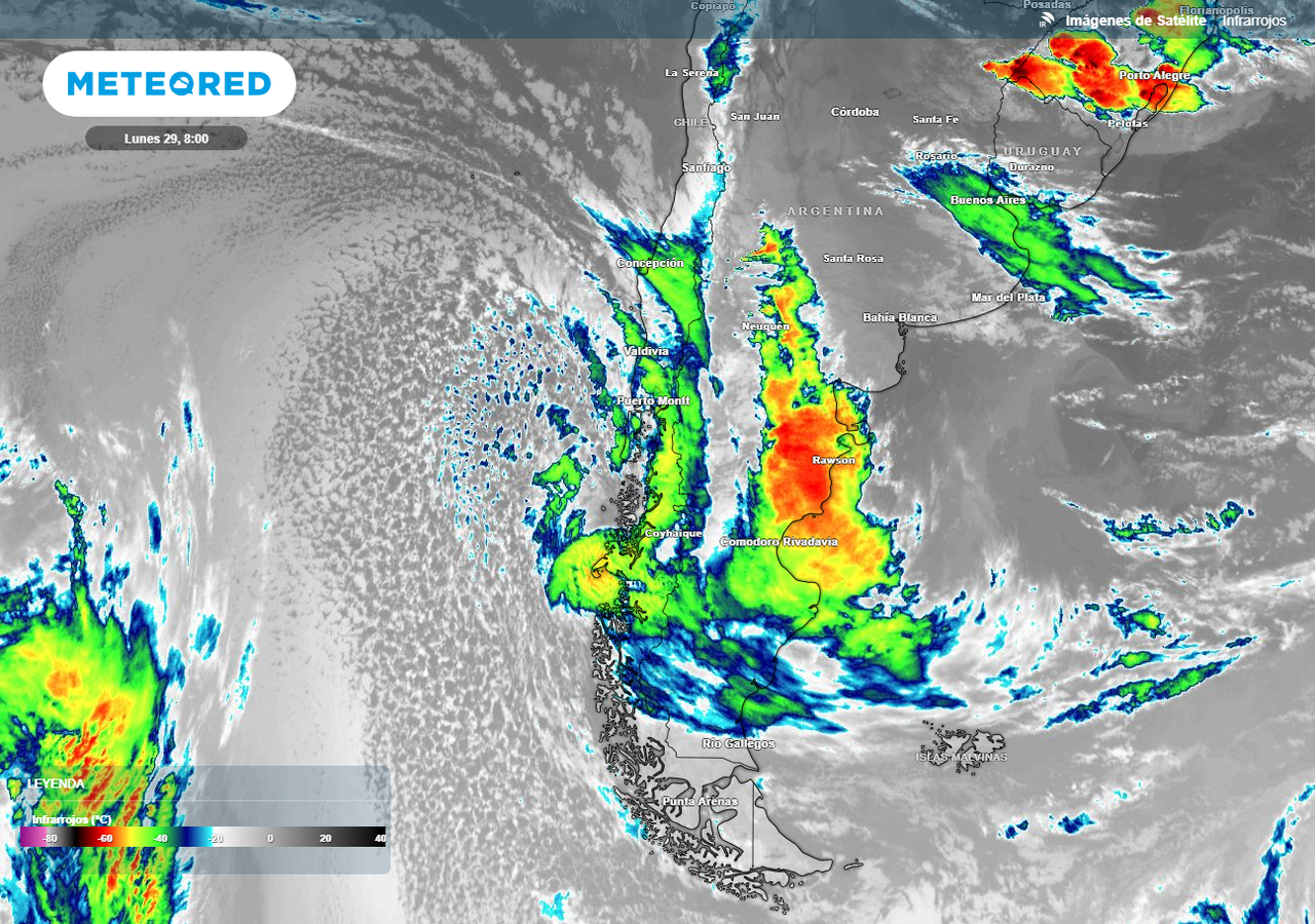 Temporal desatado en el sur de Chile ¿a qué hora llega a la zona central?