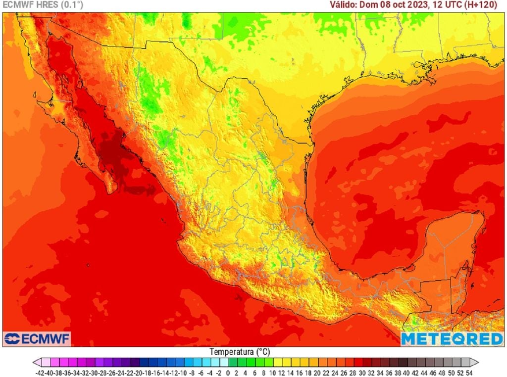 Modelo ECWMF - Temperaturas ambiente en grados Celsius Modelo ECWMF - Temperaturas ambiente en grados Celsius