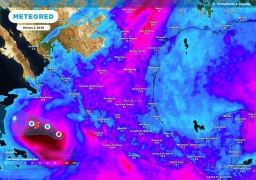 Temporal Lluvioso se intensifica hoy jueves en M&eacute;xico con tormentas torrenciales por frente fr&iacute;o 1 y hurac&aacute;n Rachel