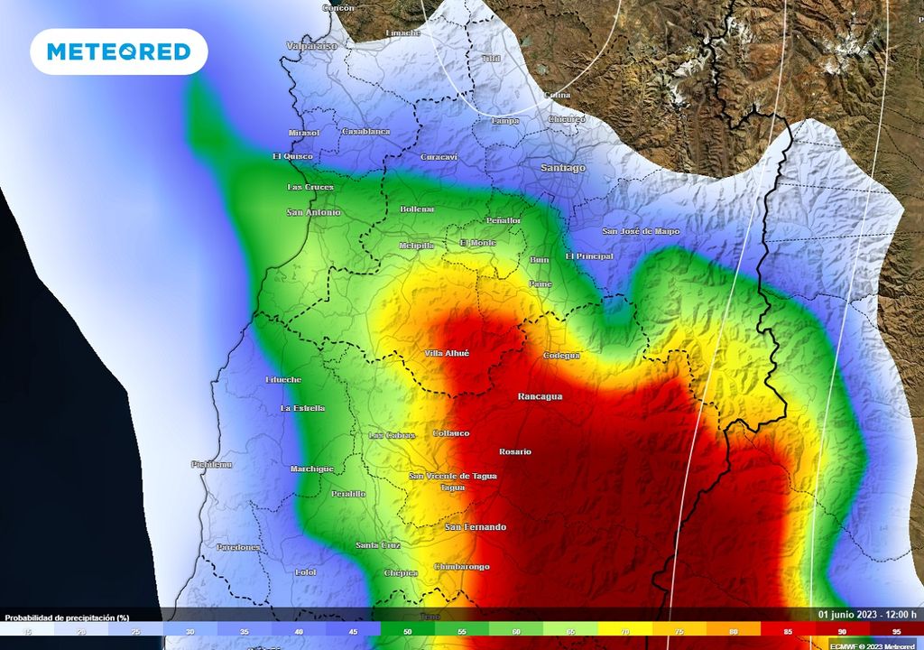 probabilidad de lluvias previstas; modelo ECMWF probabilidad de lluvias previstas; modelo ECMWF
