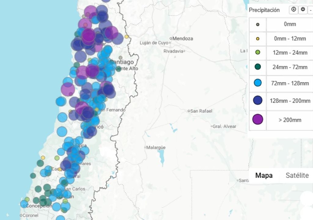 Desde el día jueves múltiples estaciones ya han acumulado más de 200 mm y las precipitaciones continuarán por al menos una semana más.