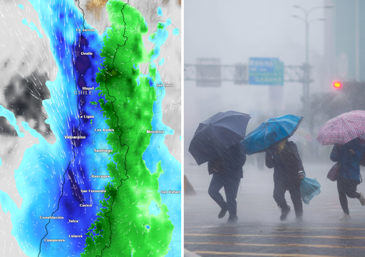 Temporal e intensas lluvias amenazan a Coquimbo y Valpara&iacute;so: tres frentes podr&iacute;an dejar m&aacute;s de 200 mm en estos sectores