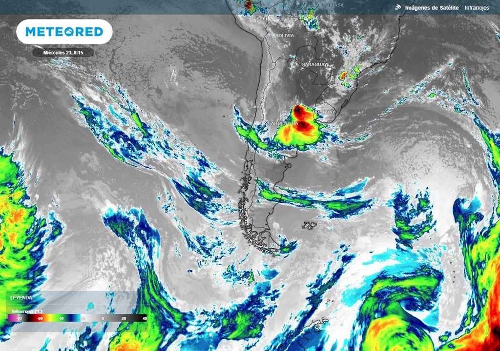 Imagen satelital con realce de colores