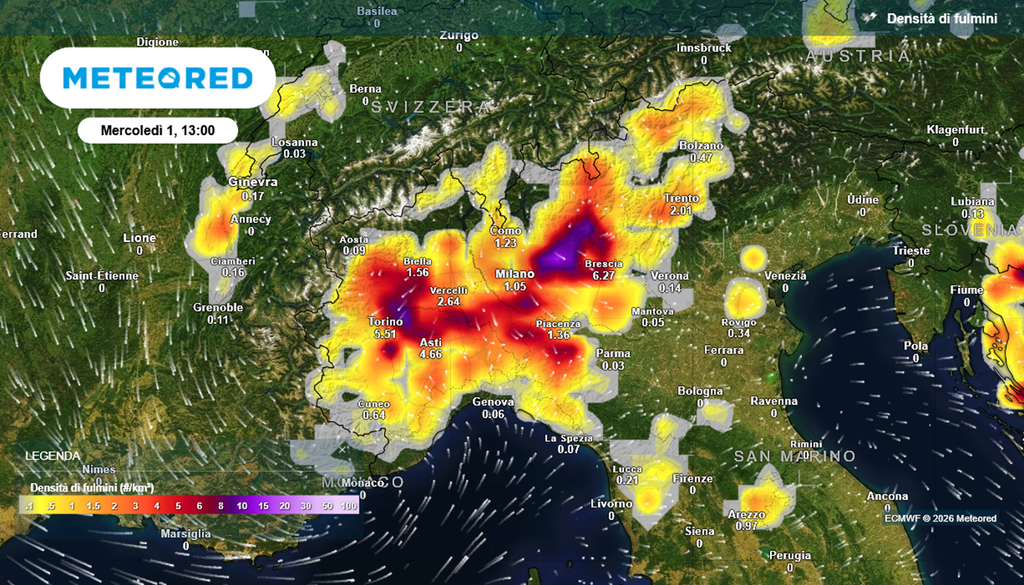 temporali 1 luglio 2026 nord italia Forti temporali colpiranno il Nord già dalla tarda mattinata di mercoledì 1 luglio 2026.