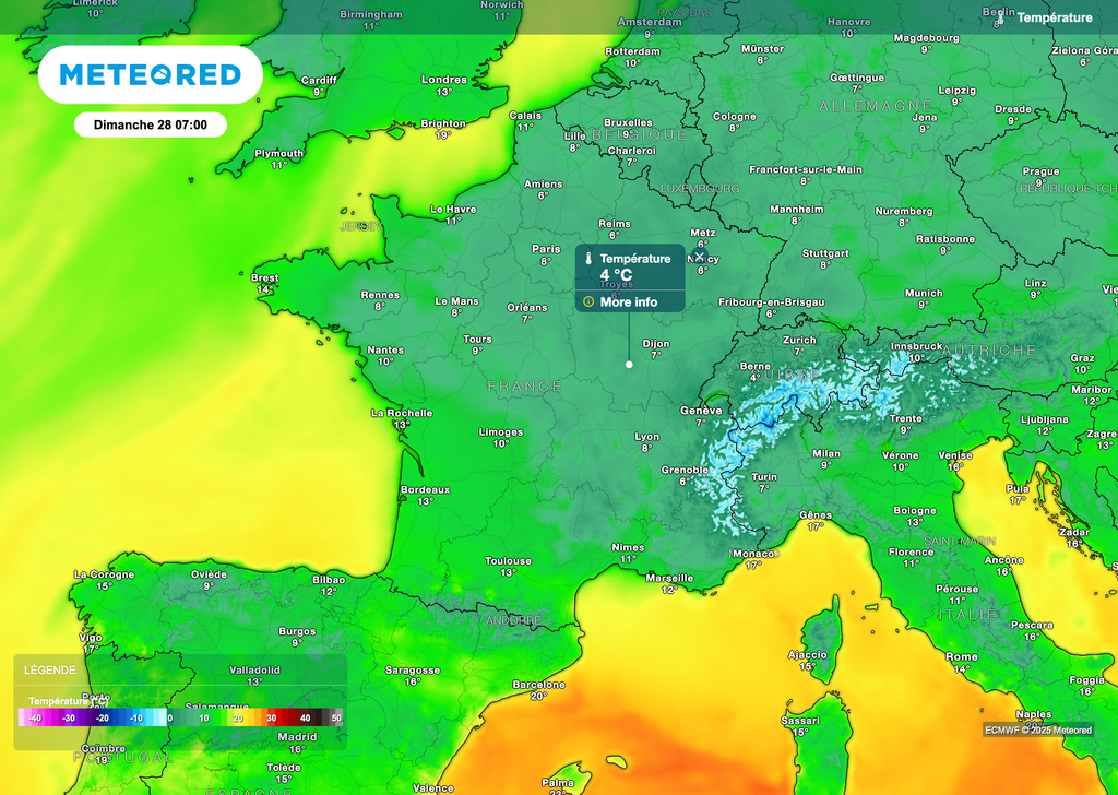 La matinée de dimanche devrait être la plus fraîche du week-end.