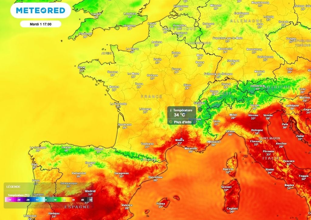 Les chaleurs, parfois fortes dans le sud-est, gagneront du terrain au fil des jours.