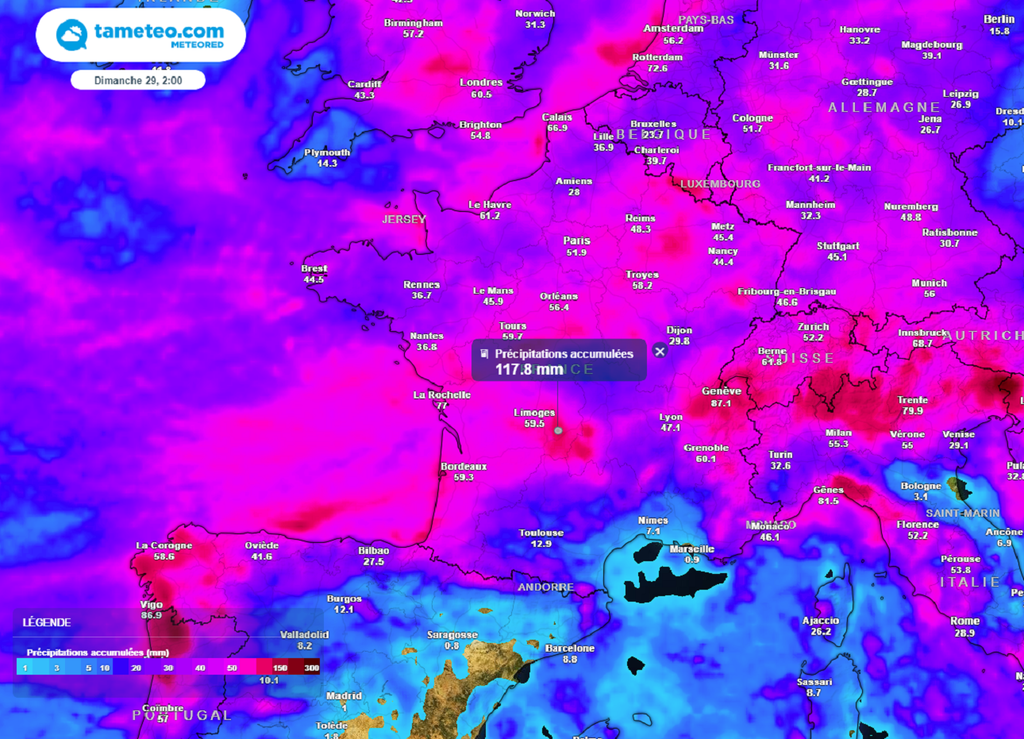 D'ici la fin du mois, la plupart des régions seront copieusement arrosées par un flux océanique dynamique.