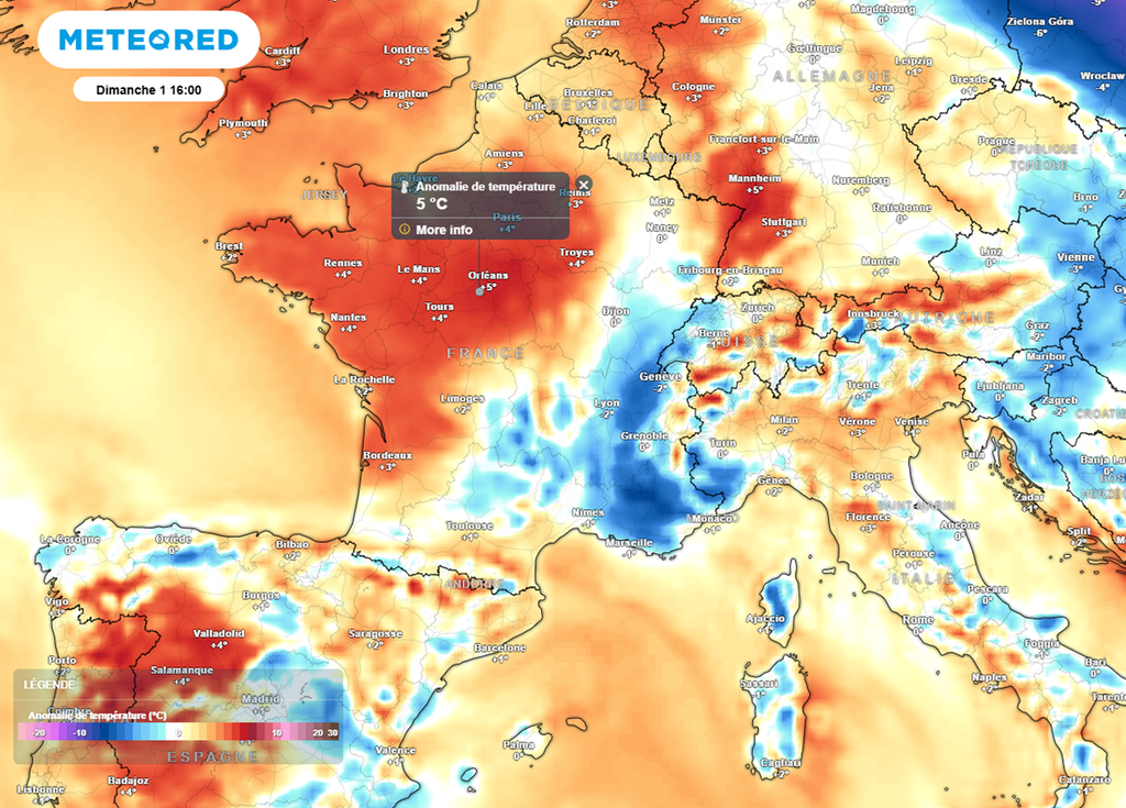 Le mois de février débutera avec des températures situées jusqu'à 5°C au-dessus des normale de saison. Le mois de février débutera avec des températures situées jusqu'à 5°C au-dessus des normale de saison.