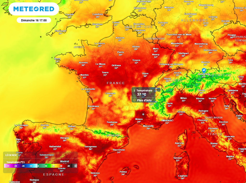En fin de week-end, les températures caniculaires resteront d'actualité dans le sud-est du pays. En fin de week-end, les températures caniculaires resteront d'actualité dans le sud-est du pays.