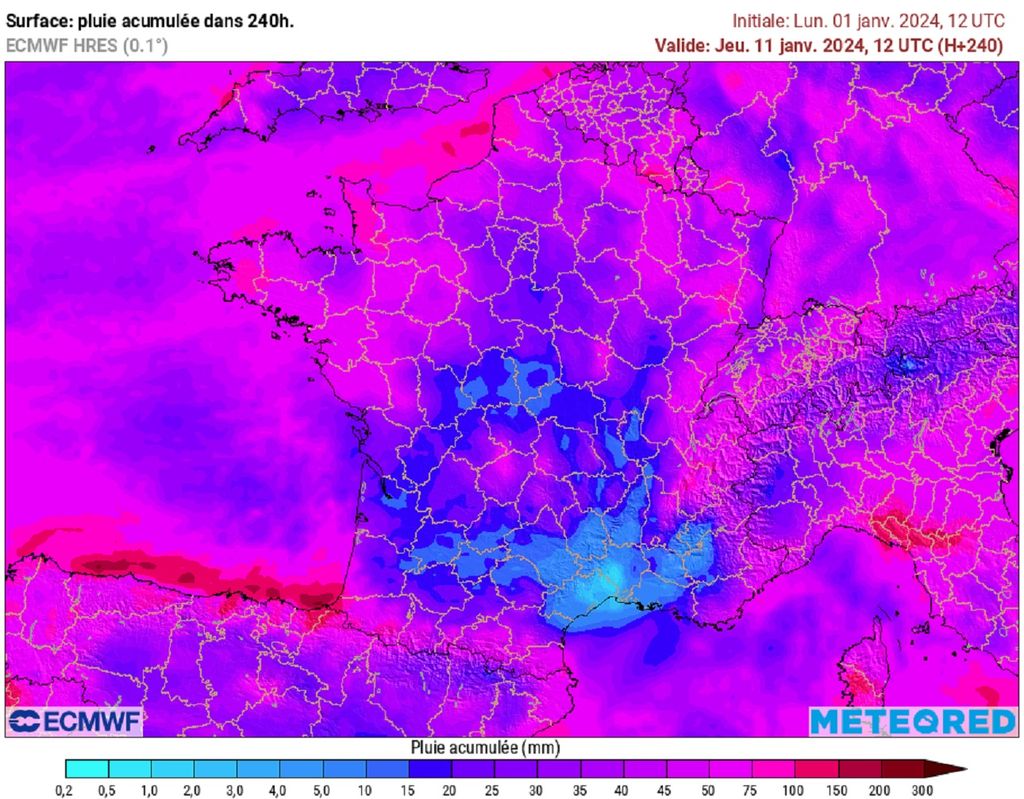 Si le temps s'annonce un peu plus sec en deuxième quinzaine, les 10 premiers jours de janvier seront particulièrement humides dans la moitié nord.